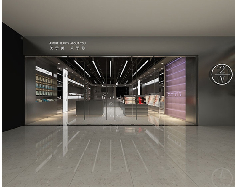 濱州萬達(dá)米詩(shī)黛兒化妝品店面裝修設(shè)計(jì)施工